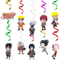 30Pcs Naruto Party Swirl Decorations Konoha Party Supplies Hanging Spiral Decor Whirl Streamers Ceiling Decorations Naruto Themed Birthday Party Ceiling Streamers Spiral for Kids