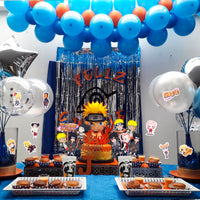 80Pcs Naruto Centerpiece Decoration Set Include 30Pcs Cardstock Centerpiece Table Toppers Kit & 50Pcs Naruto Stickers Themed Party Supplies Birthday Party Decorations Desk Topper Decor for Kids
