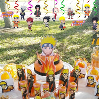 30Pcs Naruto Party Swirl Decorations Konoha Party Supplies Hanging Spiral Decor Whirl Streamers Ceiling Decorations Naruto Themed Birthday Party Ceiling Streamers Spiral for Kids