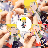 80Pcs Naruto Centerpiece Decoration Set Include 30Pcs Cardstock Centerpiece Table Toppers Kit & 50Pcs Naruto Stickers Themed Party Supplies Birthday Party Decorations Desk Topper Decor for Kids