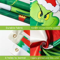 Green Christmas Tree Party Toss Game, Christmas Bean Bag Tossing Game Theme Group Sports Tossing Activity Banner Backdrop Carnival Birthday Party Supplies Favors Decorations for Kids Adults