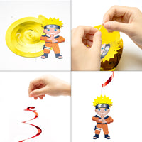 30Pcs Naruto Party Swirl Decorations Konoha Party Supplies Hanging Spiral Decor Whirl Streamers Ceiling Decorations Naruto Themed Birthday Party Ceiling Streamers Spiral for Kids