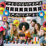 104Pcs Friend Themed Graduation Party Decorations Include The One Where Turn Banners Latex Balloons Cake Toppers Stickers Marked Pen Friend Fans Party Supplies Favors Backdrop Photo pro for Kids Adults